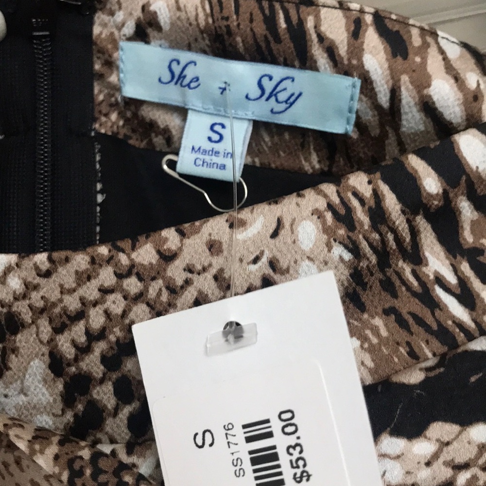 She + Sky Snakeskin Print Maxi Skirt - Picture 2 of 2